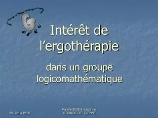 int r t de l ergoth rapie
