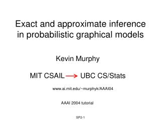 Exact and approximate inference in probabilistic graphical models