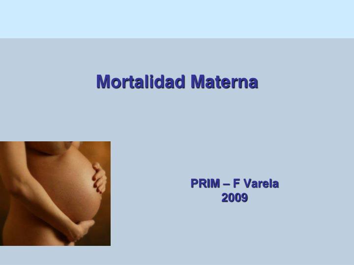 mortalidad materna