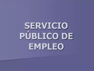 servicio p blico de empleo