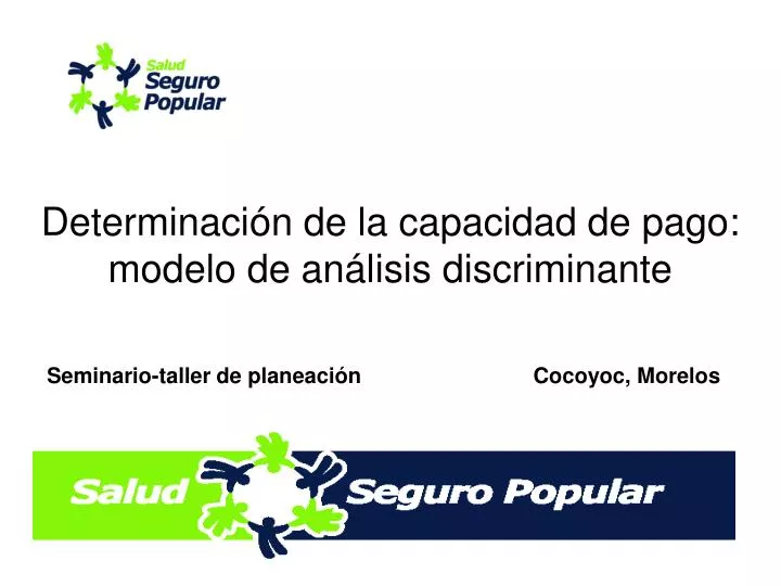 determinaci n de la capacidad de pago modelo de an lisis discriminante