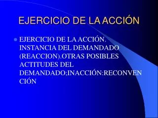 ejercicio de la acci n