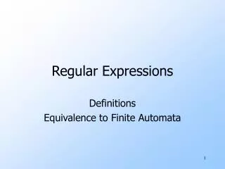 Regular Expressions