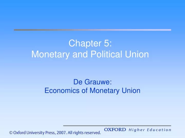 chapter 5 monetary and political union
