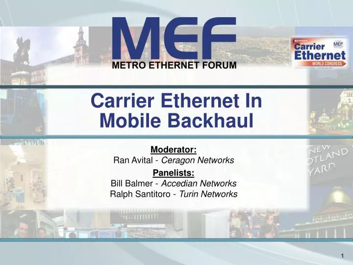 carrier ethernet in mobile backhaul