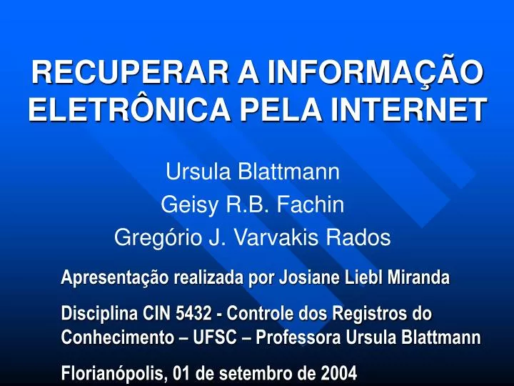 recuperar a informa o eletr nica pela internet