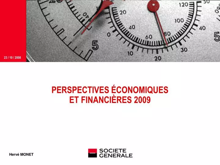 perspectives conomiques et financi res 2009