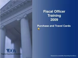 Fiscal Officer Training 2009