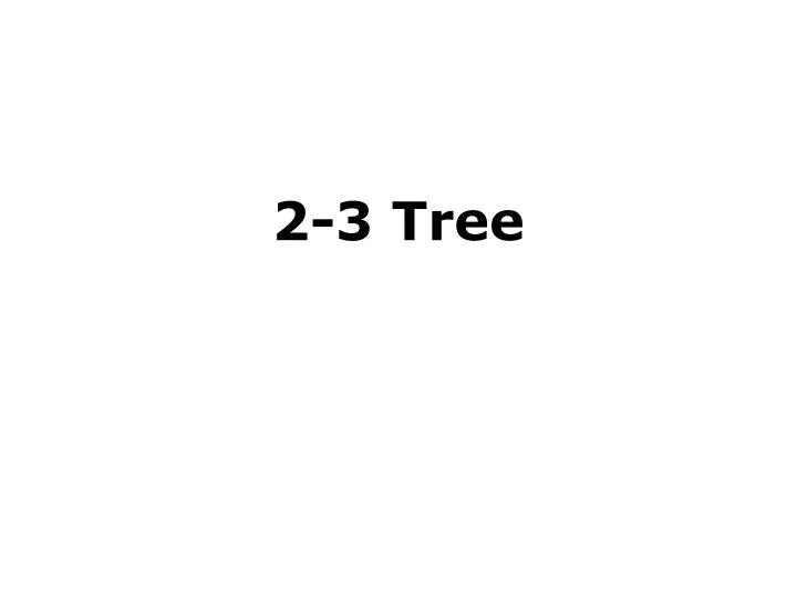 2 3 tree