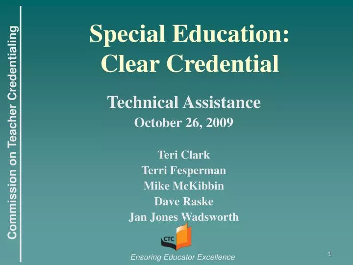 special education clear credential