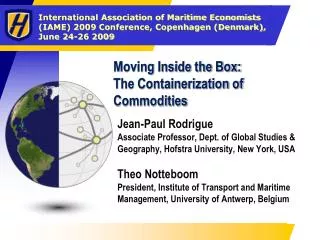 Moving Inside the Box: The Containerization of Commodities
