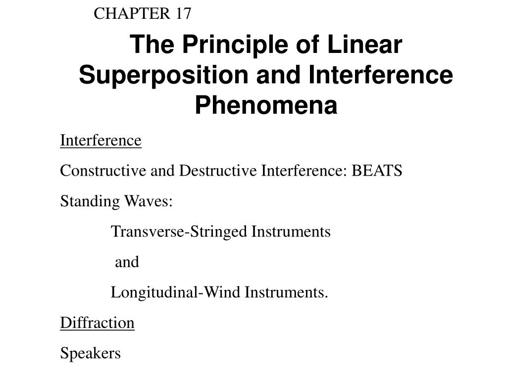 PPT - The Principle of Linear Superposition and Interference Phenomena ...