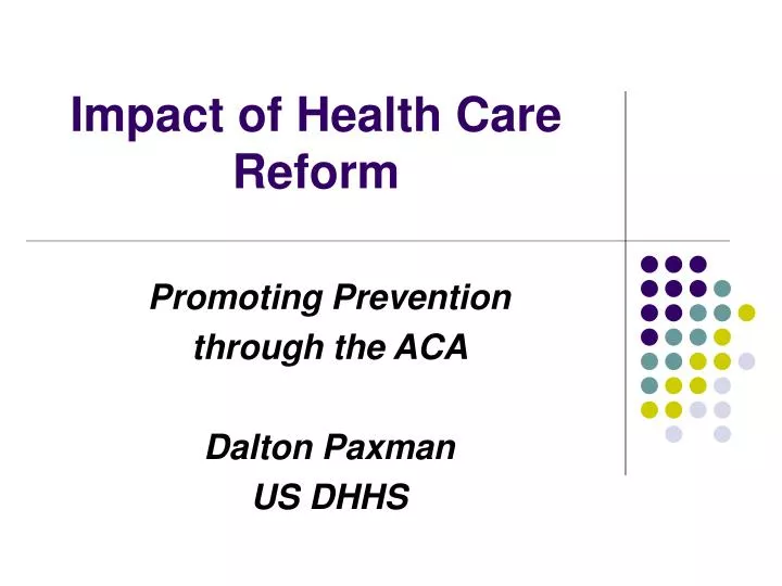 impact of health care reform