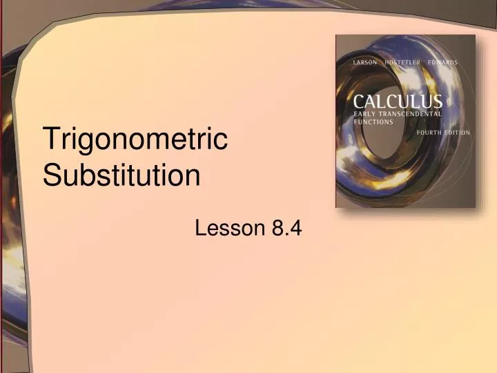trigonometric substitution