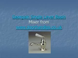 Georgian Single Lever Basin Mixer