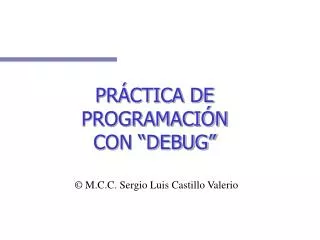 pr ctica de programaci n con debug