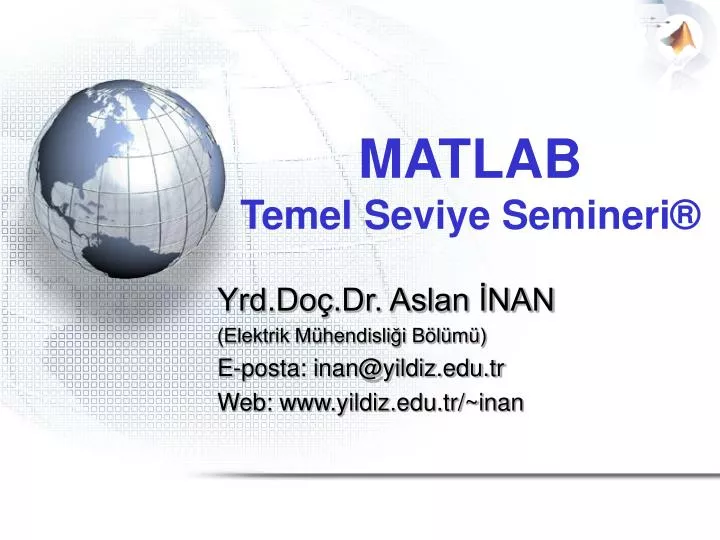 matlab temel seviye semineri