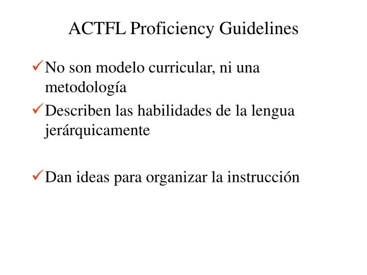actfl proficiency guidelines