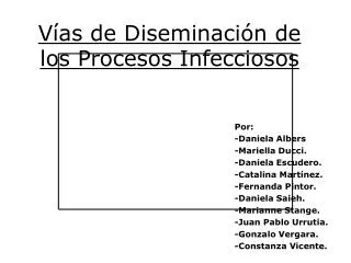v as de diseminaci n de los procesos infecciosos