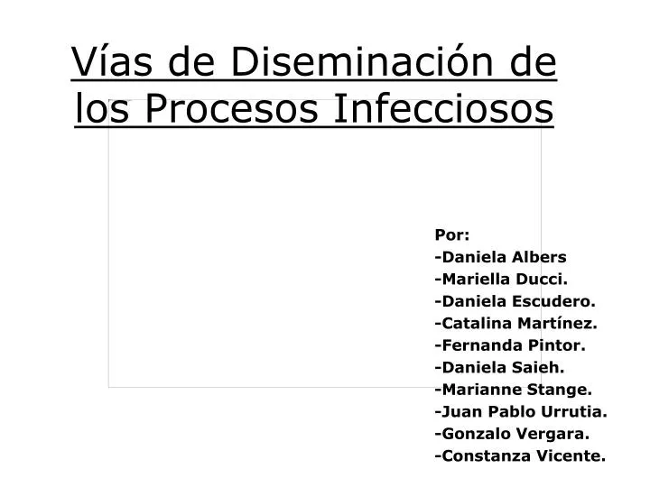 v as de diseminaci n de los procesos infecciosos