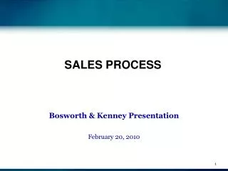 Bosworth &amp; Kenney Presentation February 20, 2010