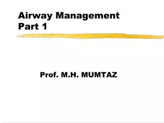 Airway Management Part 1