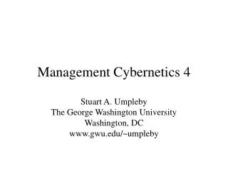 Management Cybernetics 4