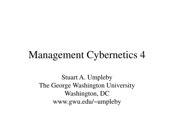 management cybernetics 4