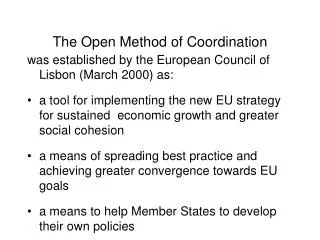 the open method of coordination