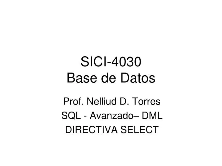 sici 4030 base de datos