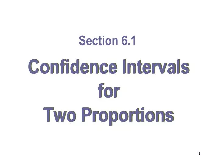 confidence intervals for two proportions
