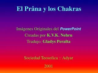 el pr na y los chakras