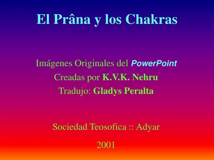 el pr na y los chakras