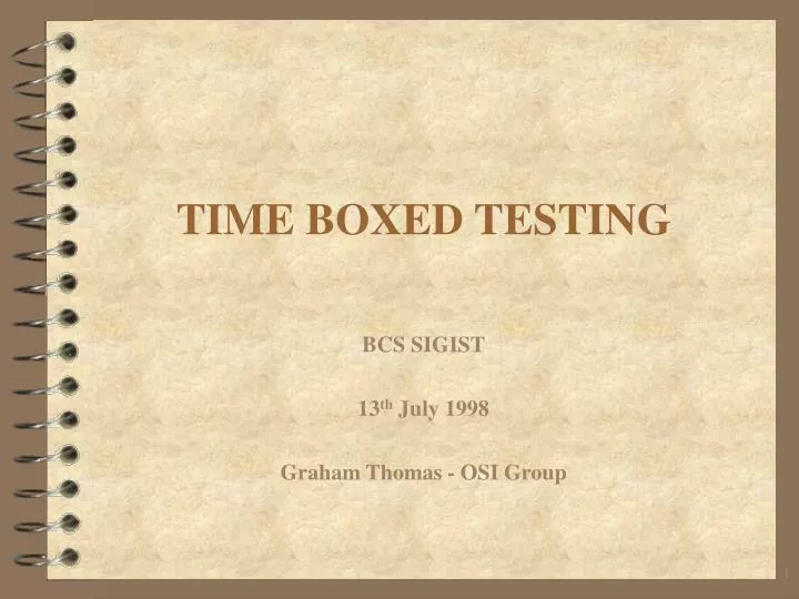 time boxed testing