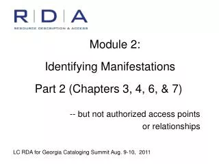 Module 2: Identifying Manifestations Part 2 (Chapters 3, 4, 6, &amp; 7)