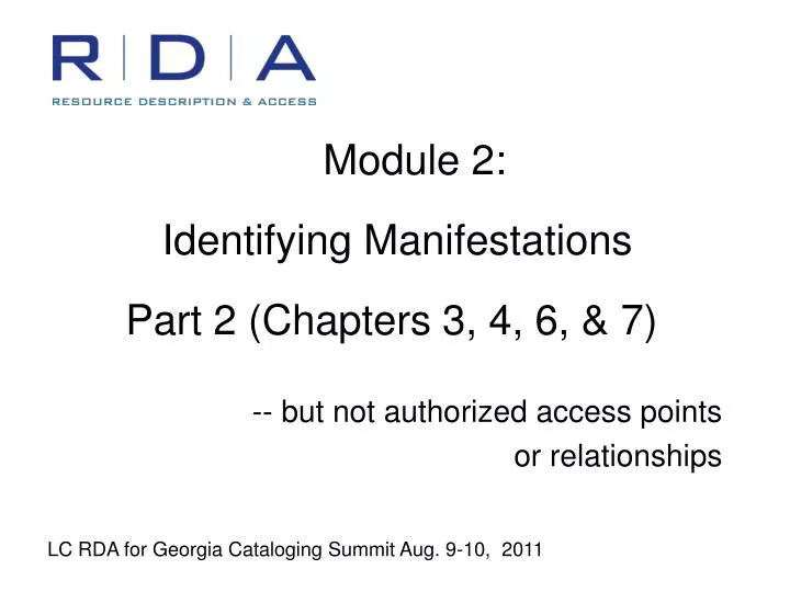 module 2 identifying manifestations part 2 chapters 3 4 6 7