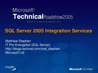 SQL Server 2005 Integration Services