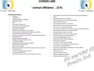 comon line i comuni offriranno 3 4