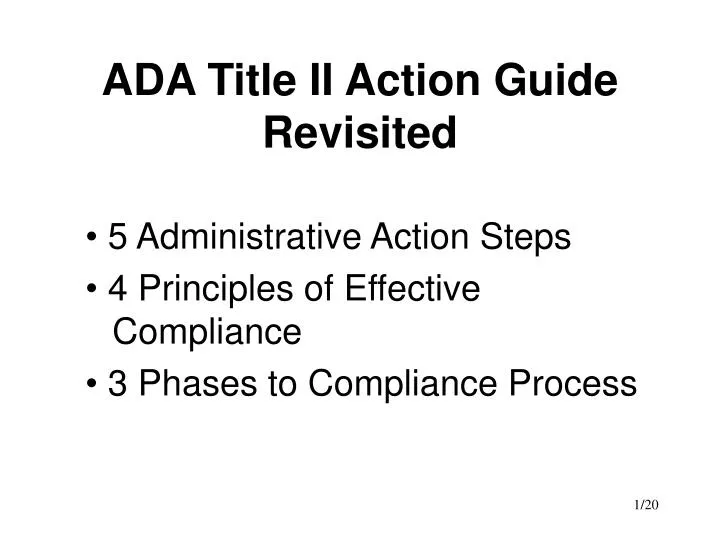 ada title ii action guide revisited