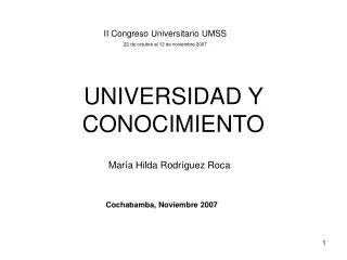 universidad y conocimiento