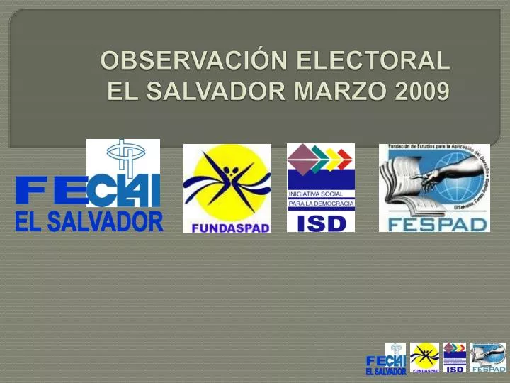 observaci n electoral el salvador marzo 2009
