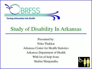 Study of Disability In Arkansas