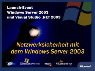 Netzwerksicherheit mit dem Windows Server 2003