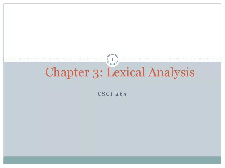 chapter 3 lexical analysis