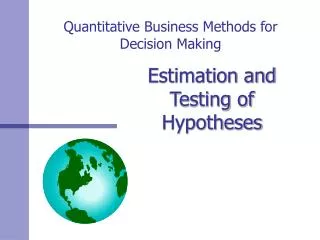 Quantitative Business Methods for Decision Making