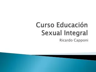 curso educaci n sexual integral