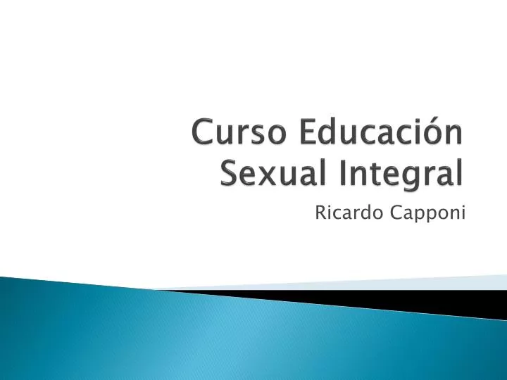 curso educaci n sexual integral