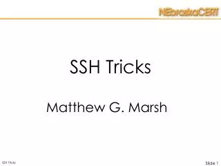 SSH Tricks