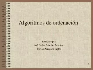 Algoritmos de ordenación