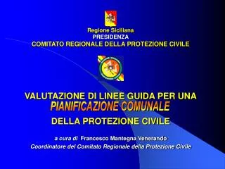 Regione Siciliana PRESIDENZA COMITATO REGIONALE DELLA PROTEZIONE CIVILE